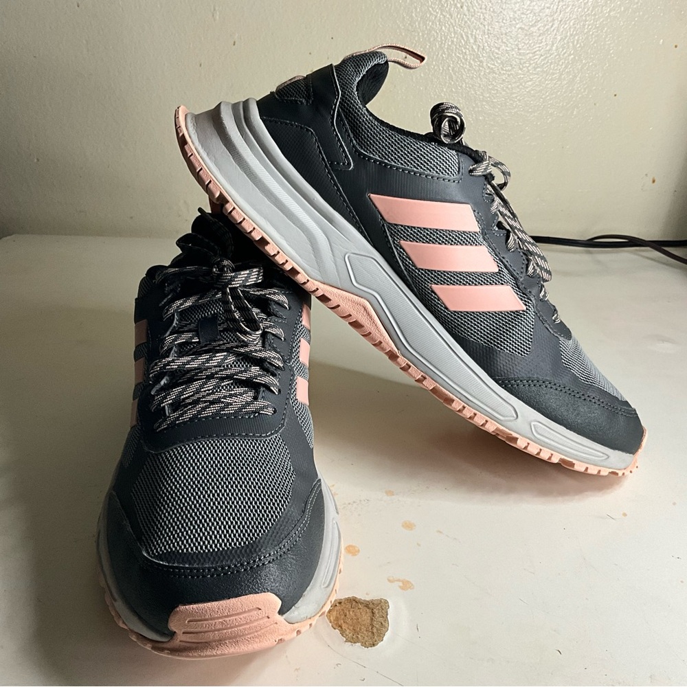 Adidas Rockadia Women's Gray and Pink Sneakers 10 - Picture 2 of 10
